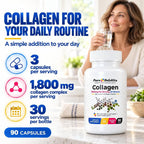 Pure DelaVita Multi Collagen 1800mg, 5 Types - 90 Capsules - image 2