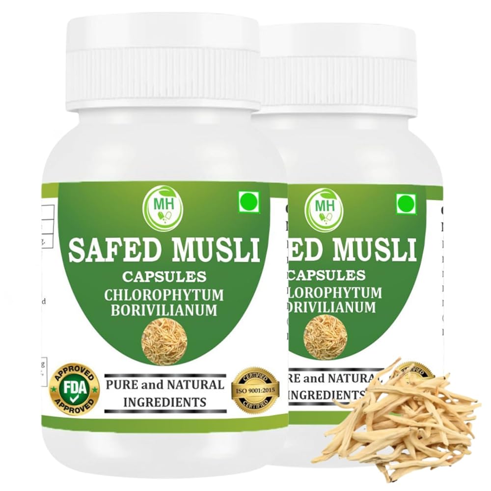 Morsan Healthcare Safed Musali Capsules 500 mg - 120 Vegetarian Capsules