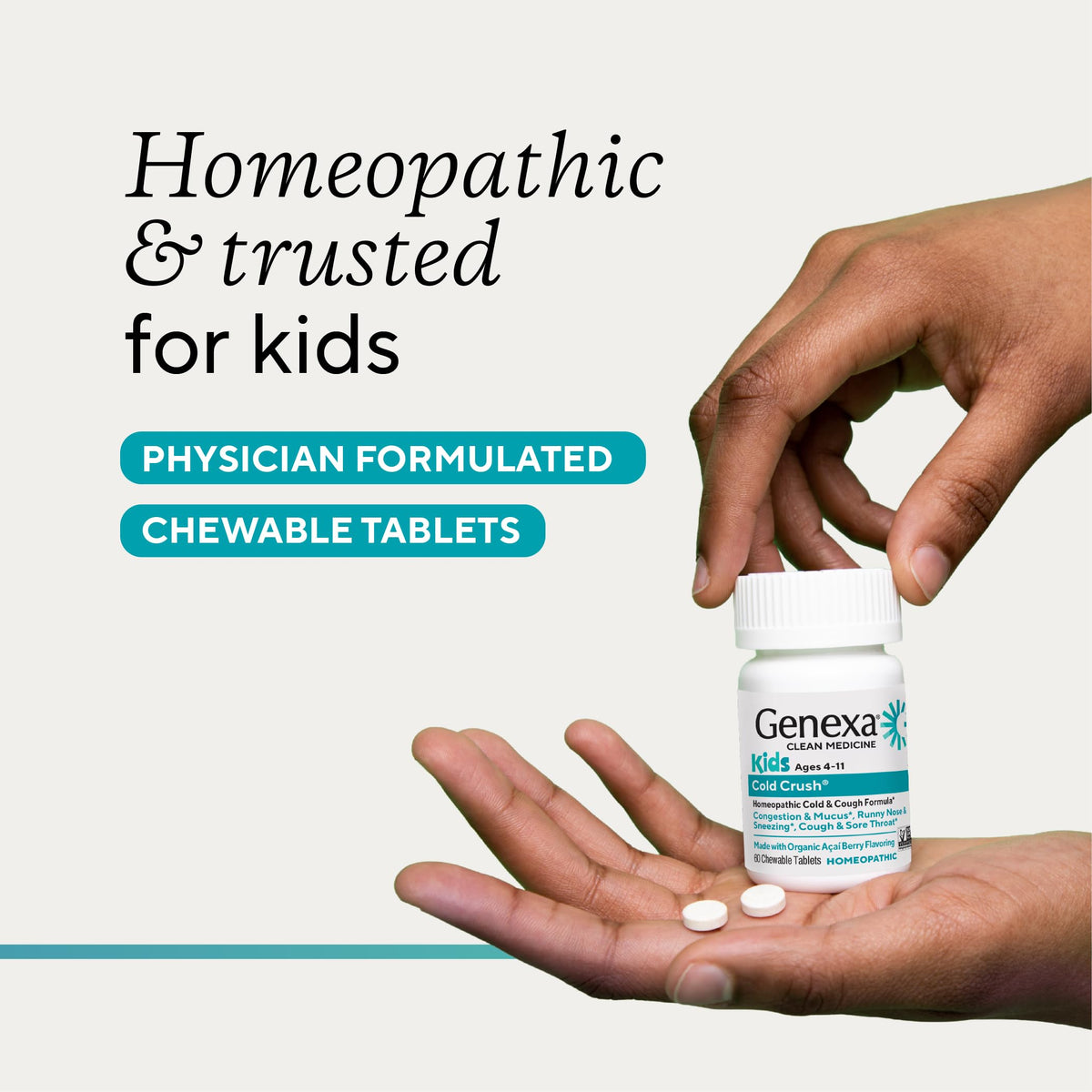 Genexa Kids Cold Crush Chewable Tablets - 60 Tablets - image 4