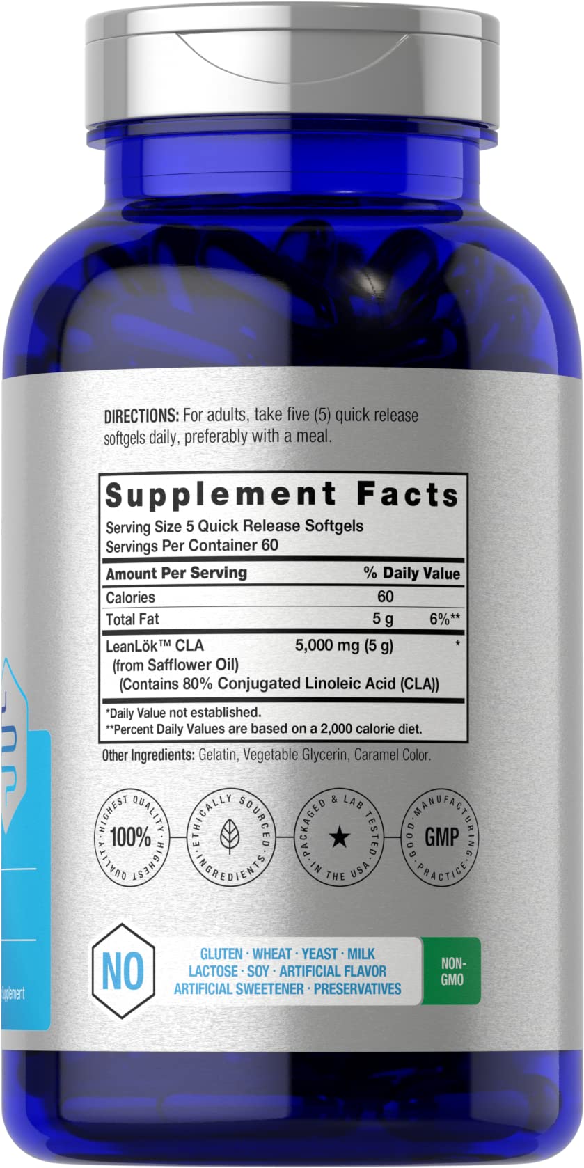 Horbäach CLA Supplement 5000 mg - 300 Softgels - image 2