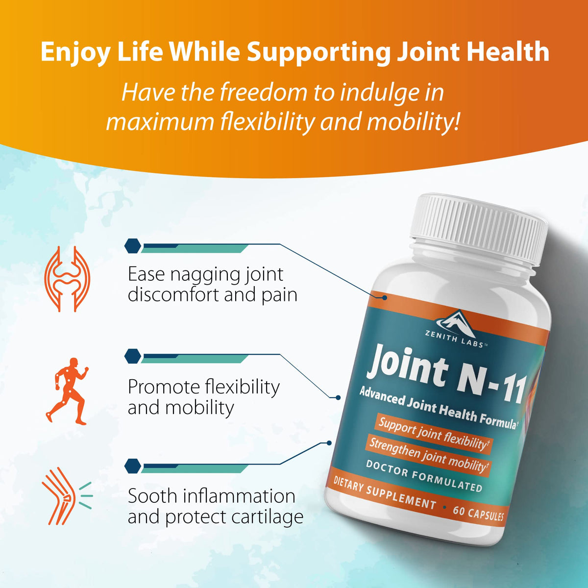 Zenith Labs Joint N-11 Joint Health Supplement - 60 Capsules - image 7