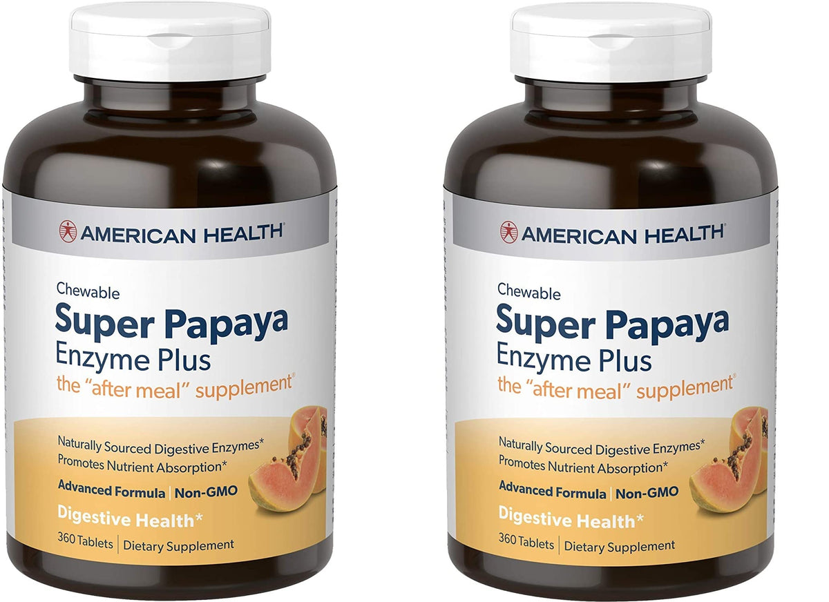 American Health Enzymes Chewable Super Papaya Enzyme Plus - 720 Tablets