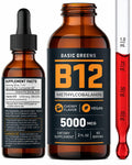 BASIC GREENS B12 Liquid Drops Sublingual Methylcobalamin Formula