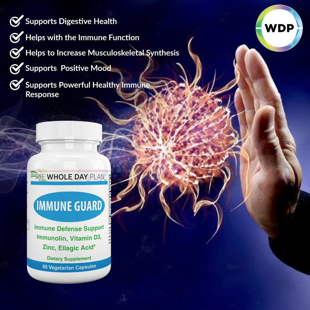 Spectra Vitamins Immune Guard Immunolin D3 - 60 Capsules - image 2