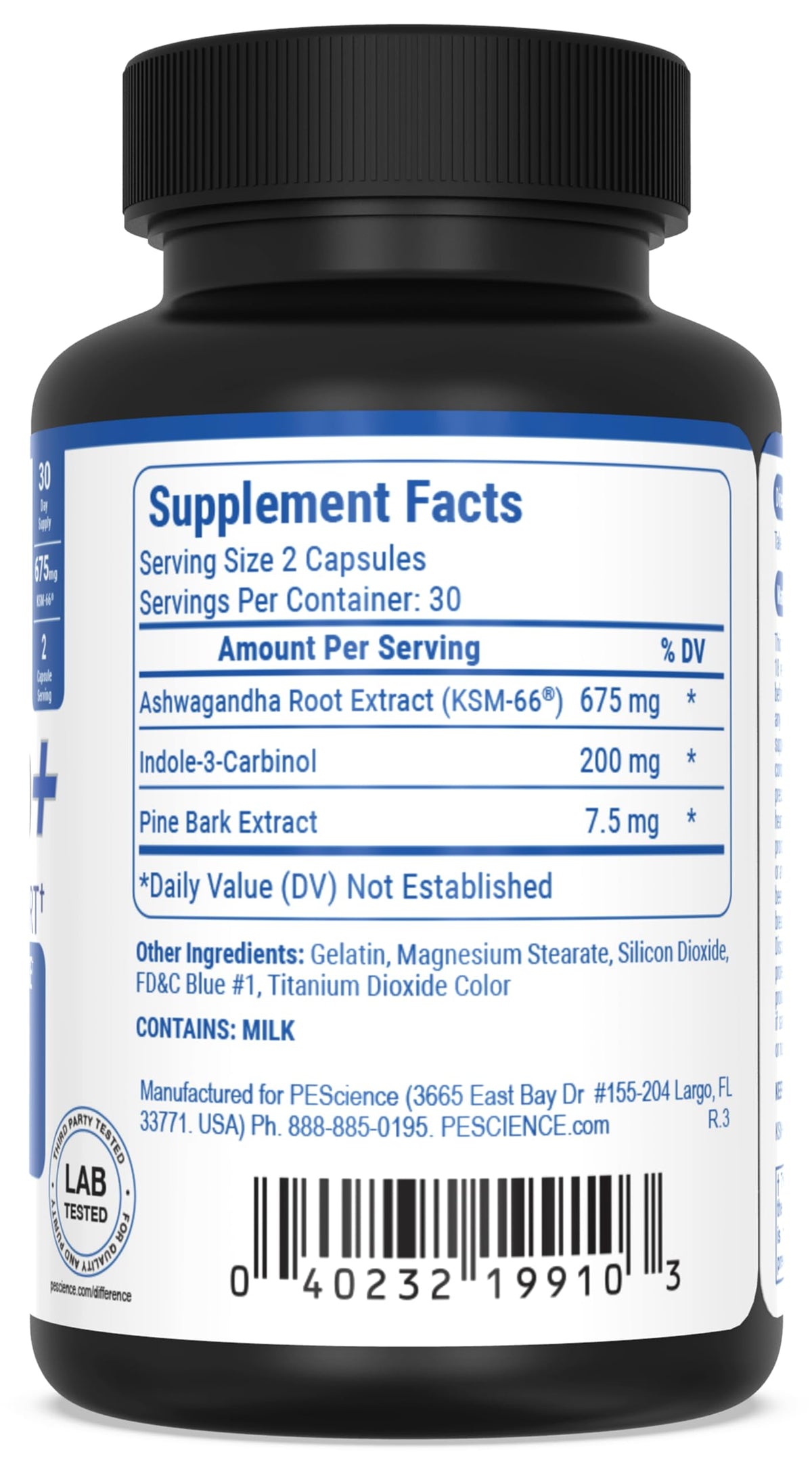 PEScience Erase Pro+ Natural Cortisol Support - 60 Capsules - image 3