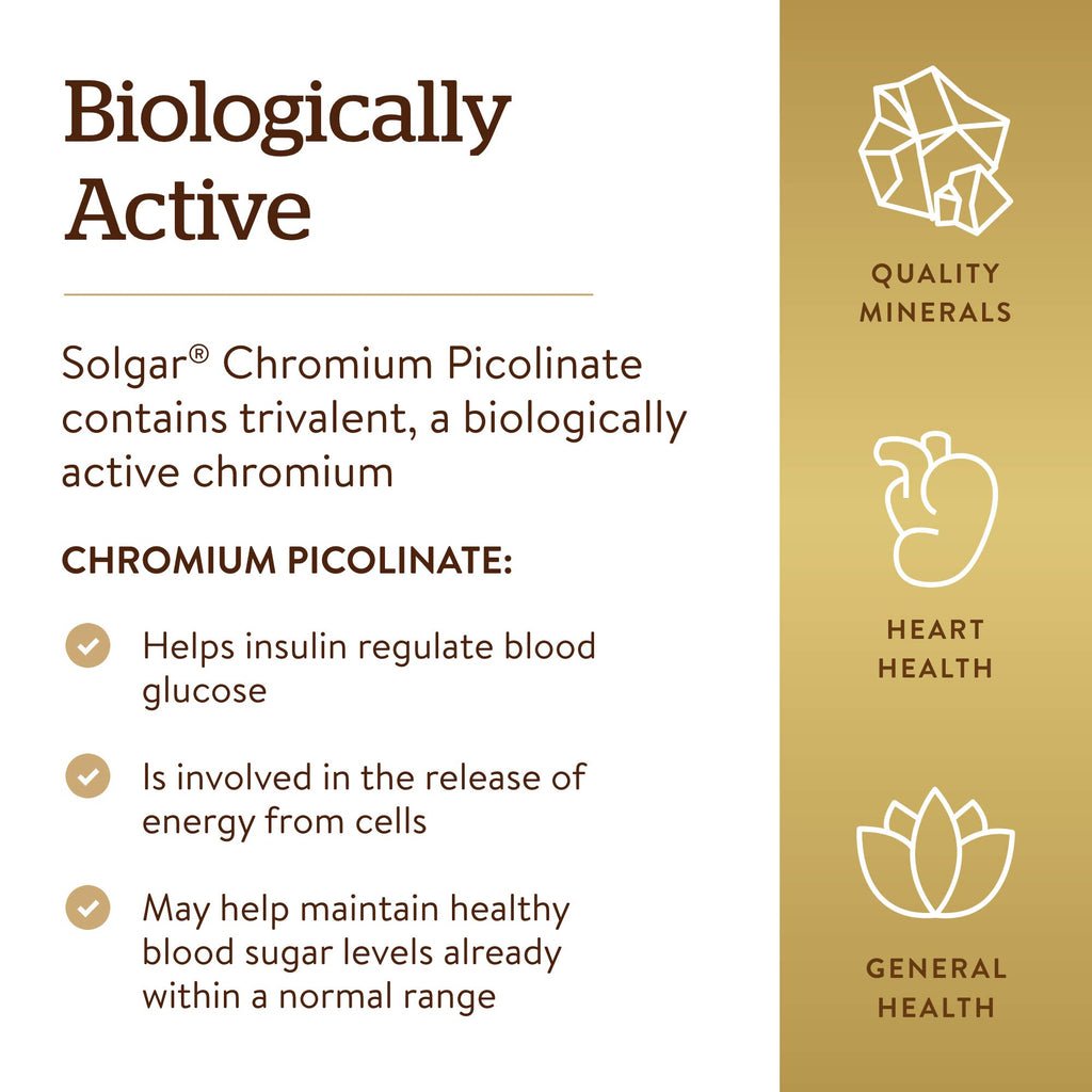 Solgar Chromium Picolinate 200 mcg - 180 Vegetable Capsules - image 4