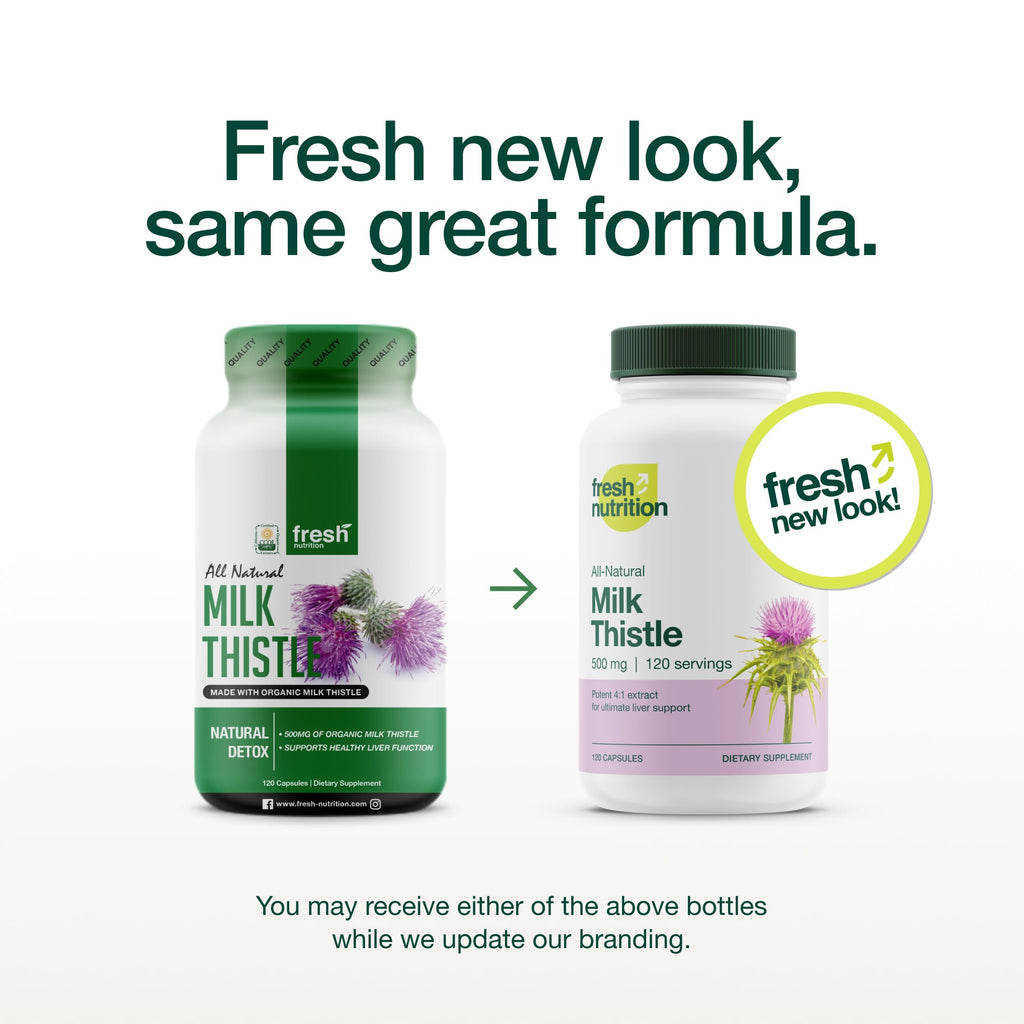 Fresh Nutrition Organic Milk Thistle Supplement 4:1 Extract - 120 Capsules - image 2