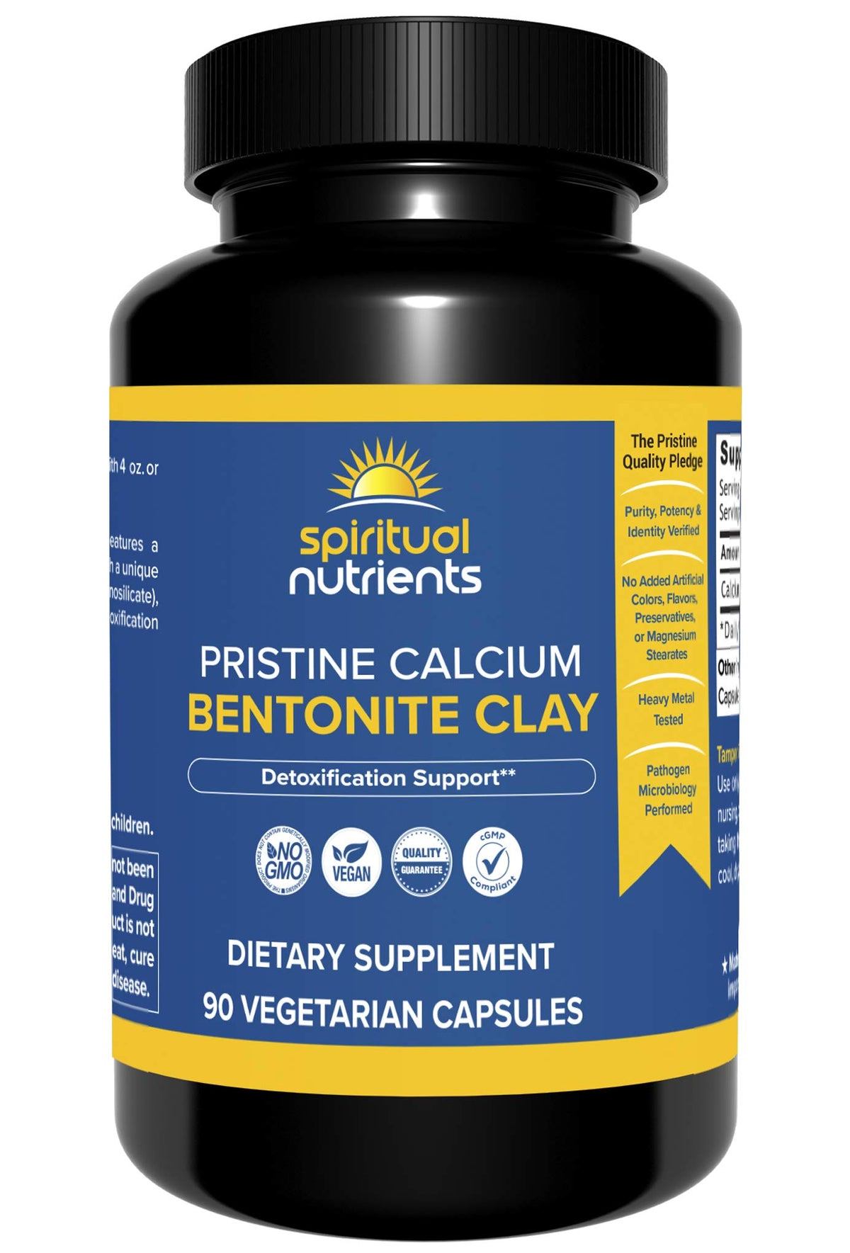 Spiritual Nutrients Pristine Calcium Bentonite Clay - 90 Capsules