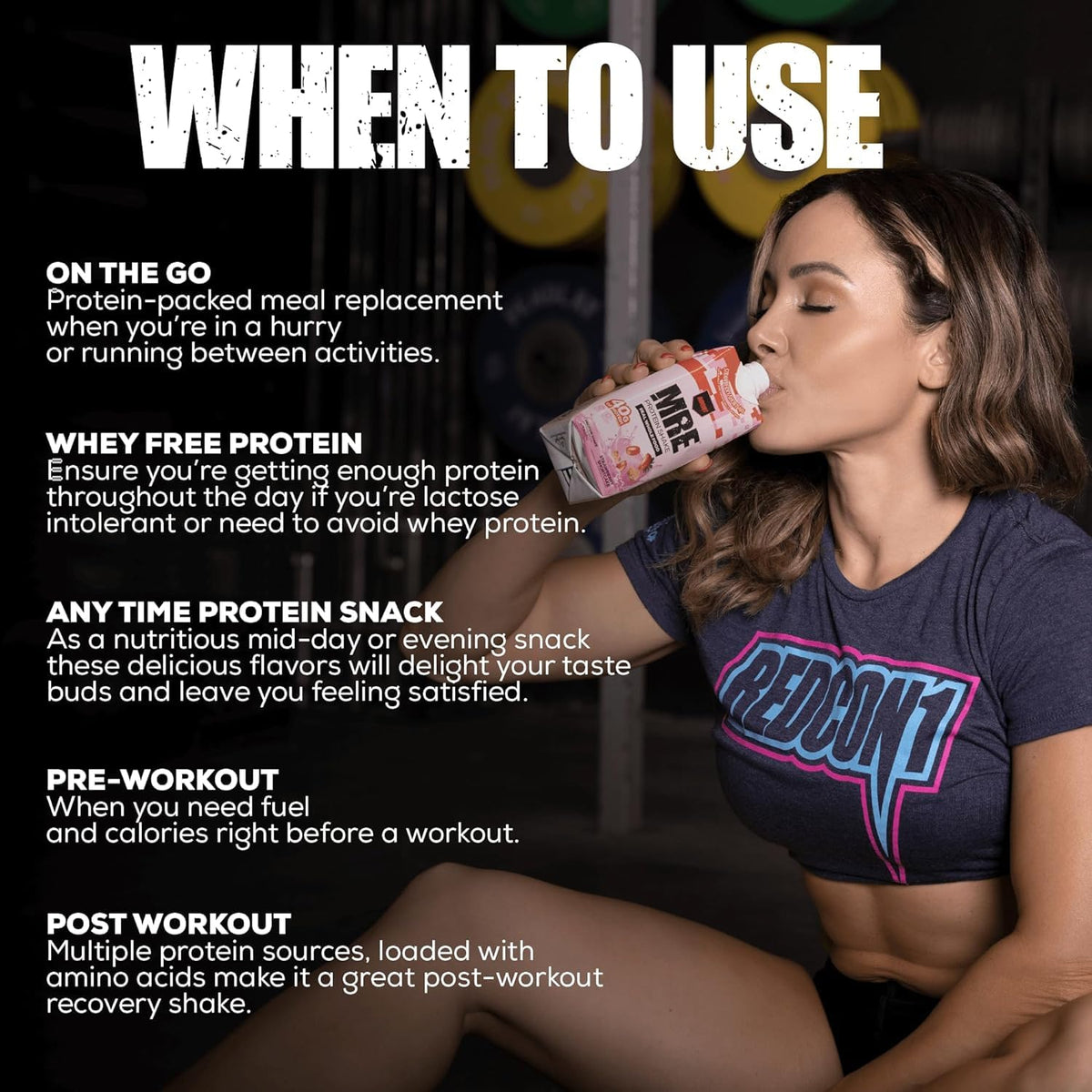 REDCON1 MRE Ready to Drink Protein Shake Cookies & Cream - 12 Pack - image 8