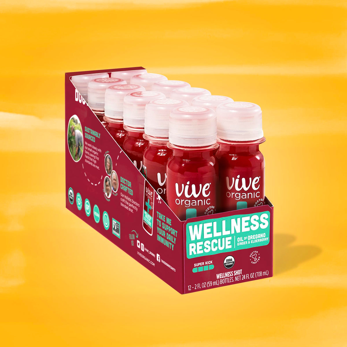 Vive Organic Immune Support Shot Oil of Oregano - 12 Pack - image 9