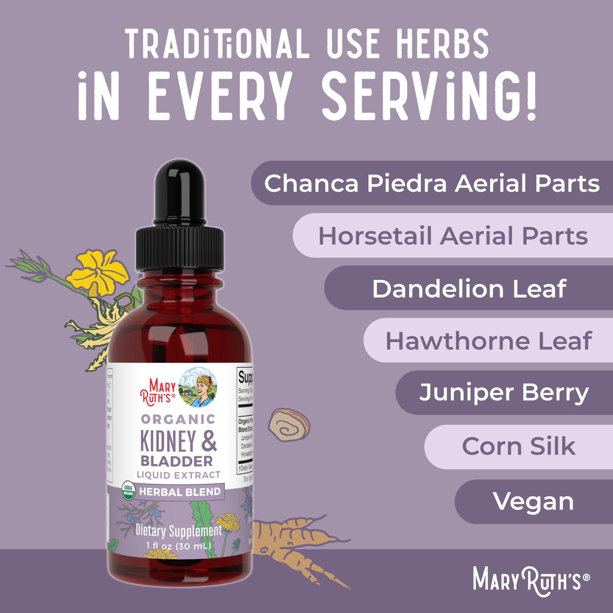 MARYRUTH'S Organic Kidney & Bladder Herbal Blend - 1 Fl Oz - image 7