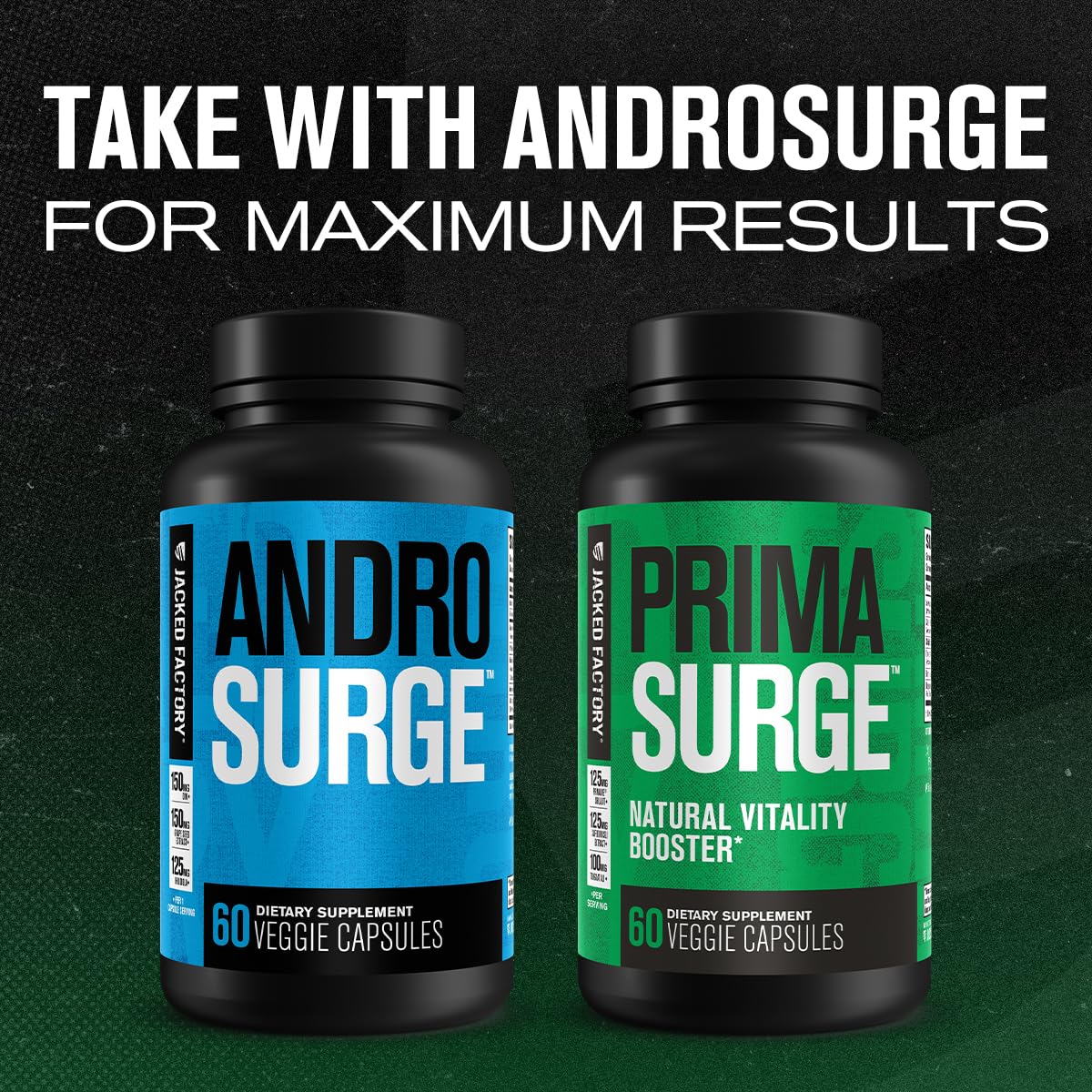 Jacked Factory Primasurge Testosterone Booster for Men - 60 Vegetarian Capsules - image 4