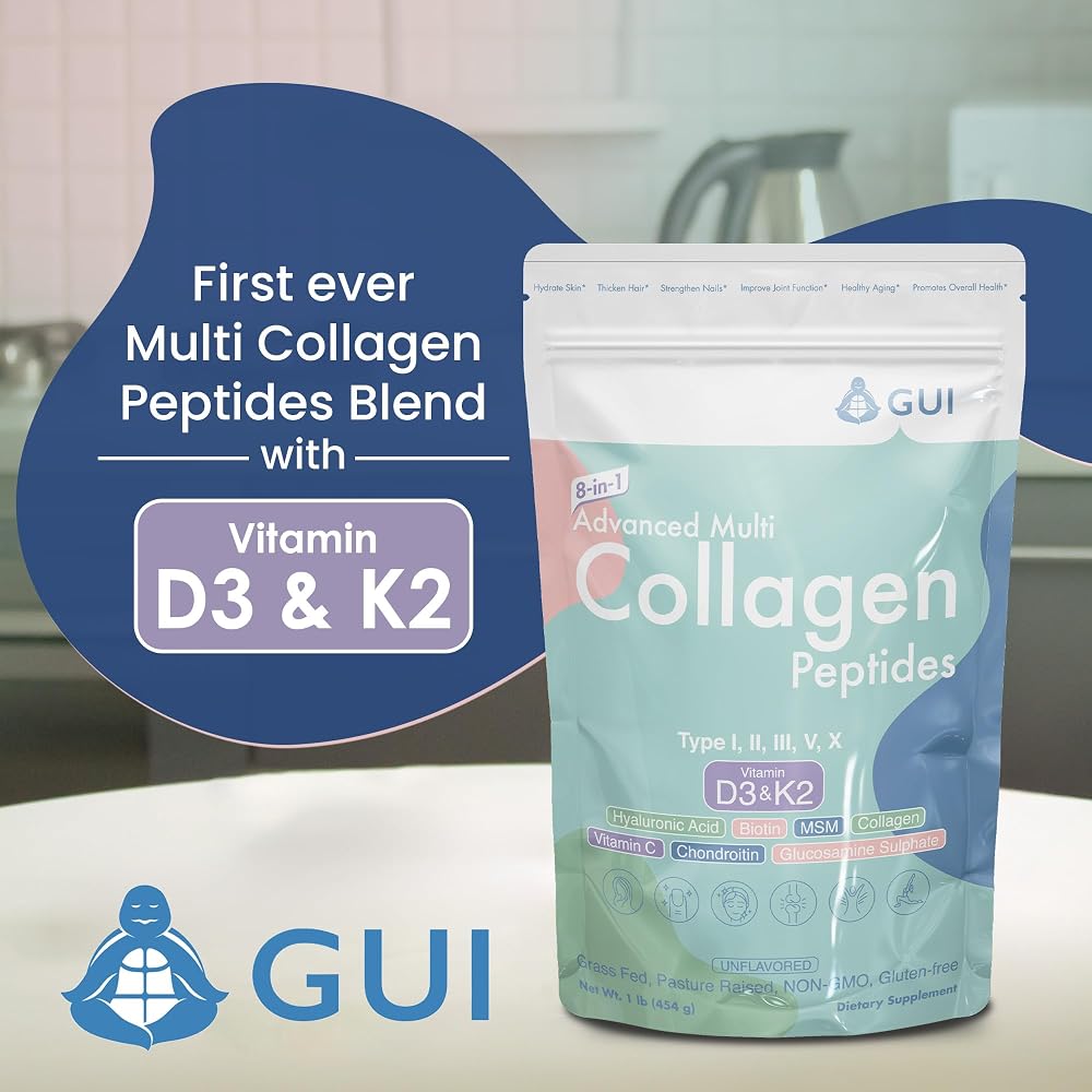 GUI 8-in-1 Advanced Multi Collagen Peptides Powder - 16 oz - image 2