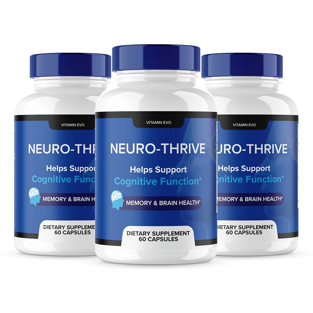 Vitamin Evo Neuro Thrive Brain Supplement for Memory - 180 Capsules