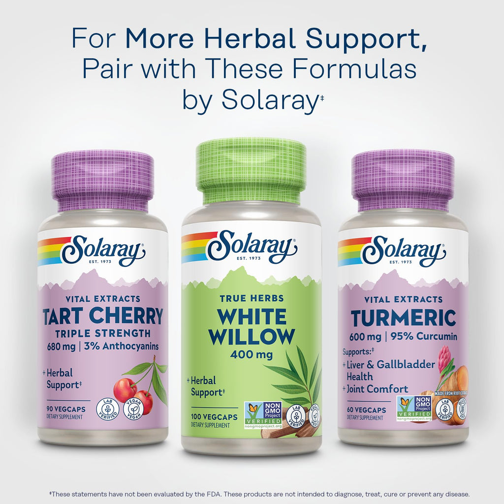SOLARAY White Willow Bark 400 mg - 100 Vegetarian Capsules - image 6