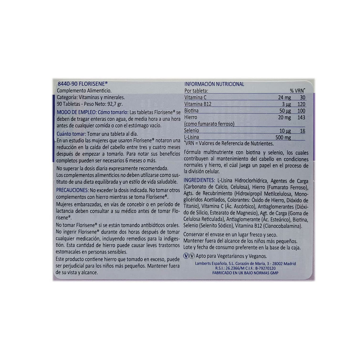 Lamberts Florisene for Women - 90 Tablets - image 3