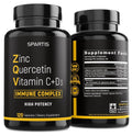 SPARTIS Zinc Quercetin 500mg with Vitamin C & D3 - 120 Capsules