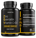 SPARTIS Zinc Quercetin 500mg with Vitamin C & D3 - 120 Capsules