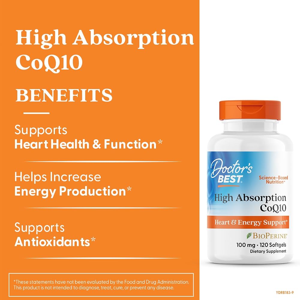 Doctor's BEST High Absorption CoQ10 with BioPerine - 120 Softgels - image 3