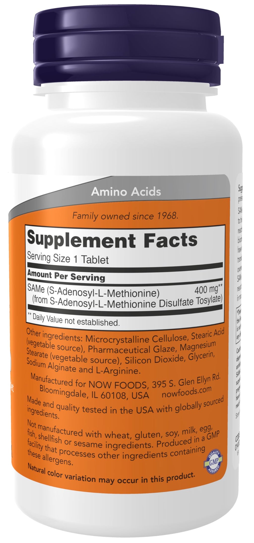 Now Supplements, Same (S-Adenosyl-L-Methionine) 400 mg, Nervous