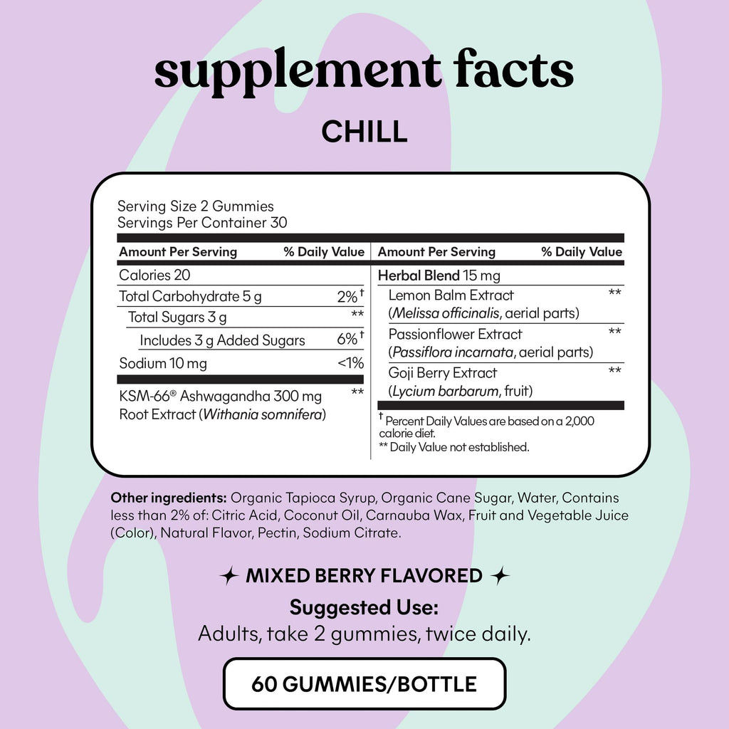 Lemme Chill Stress Relief Gummies - 60 Gummies - image 6