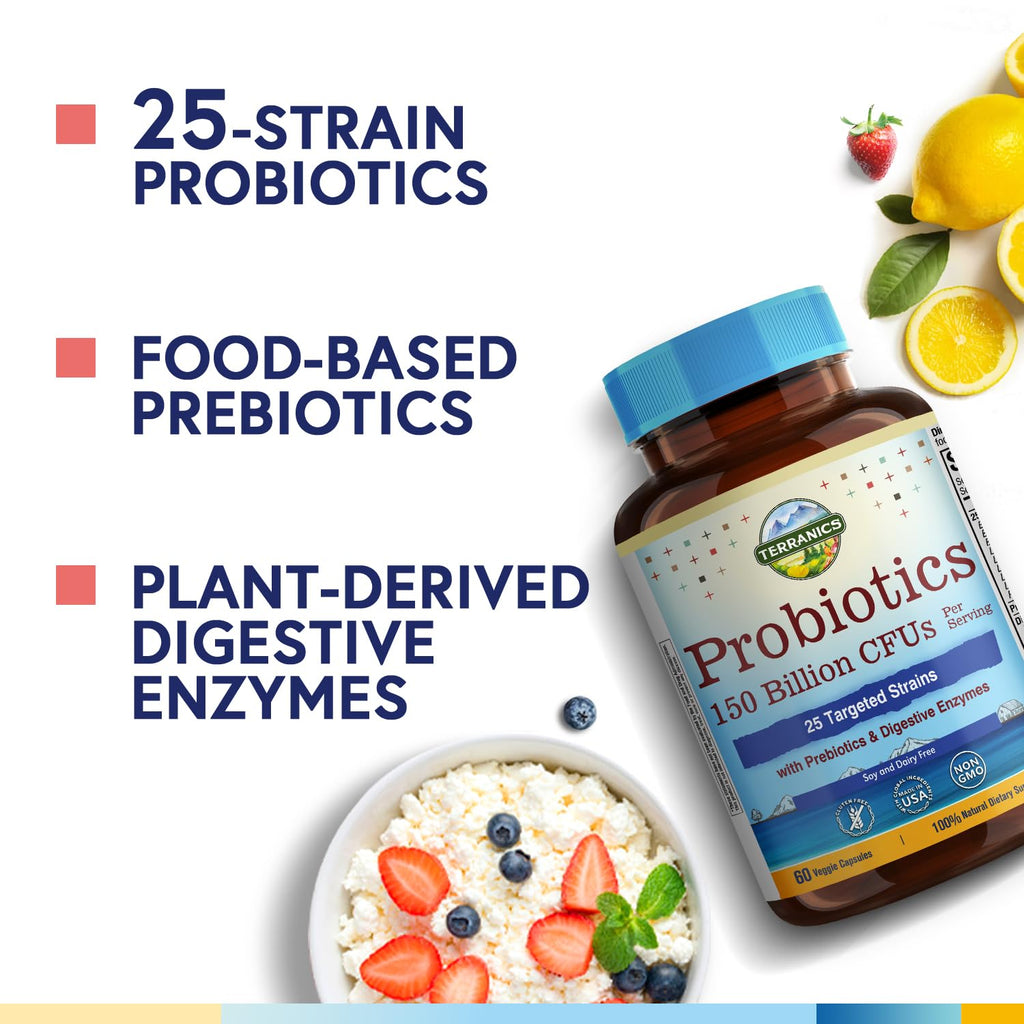 Terranics Daily Probiotics 150 Billion 25 Strains - 60 Vegetarian Capsules - image 3