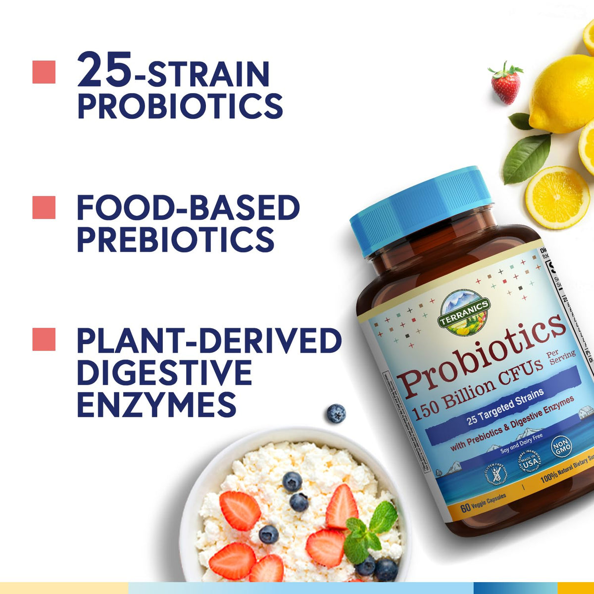 Terranics Daily Probiotics 150 Billion 25 Strains - 60 Vegetarian Capsules - image 3