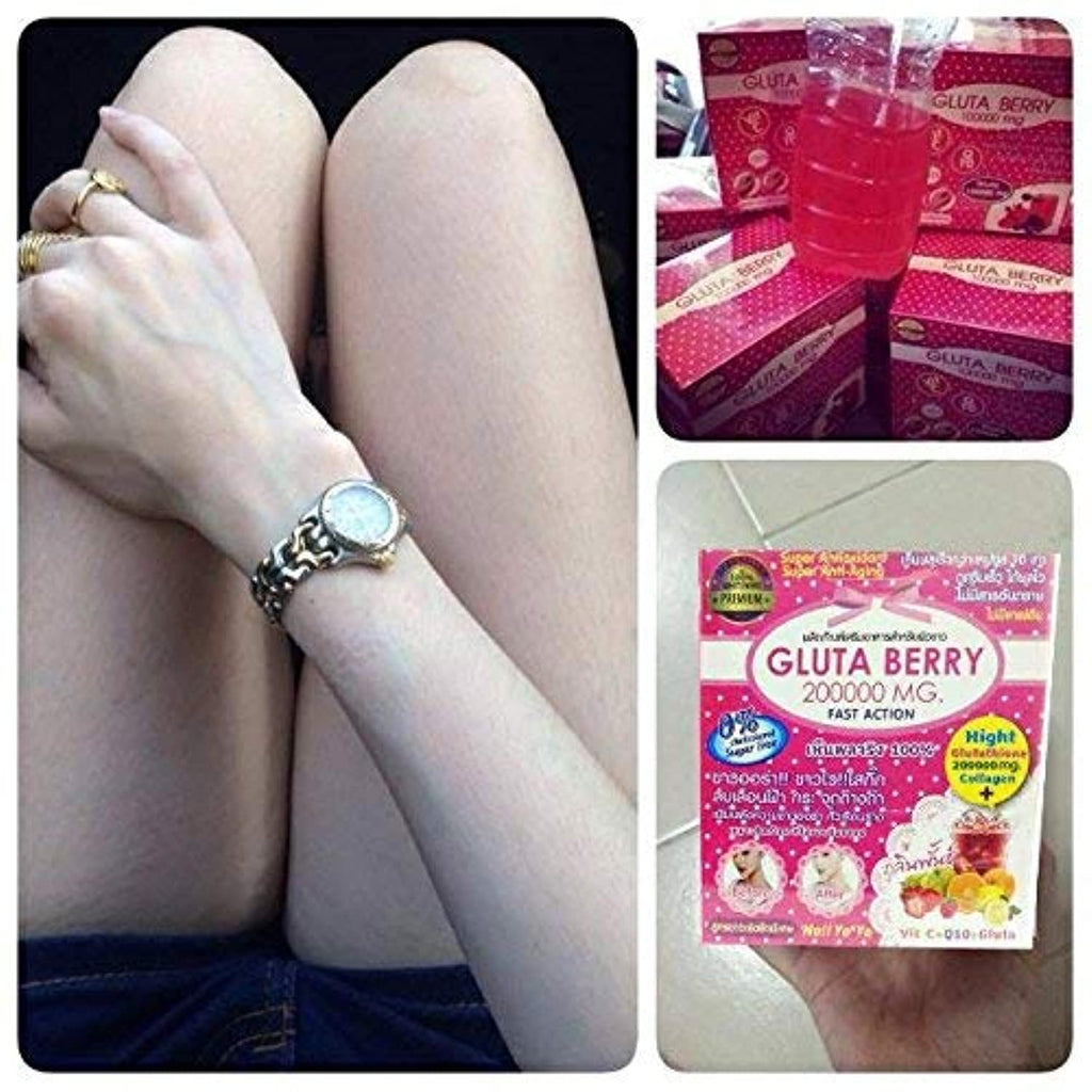 Gluta Berry 200000 mg Glutathione Drink Powder - 10 Sachets
