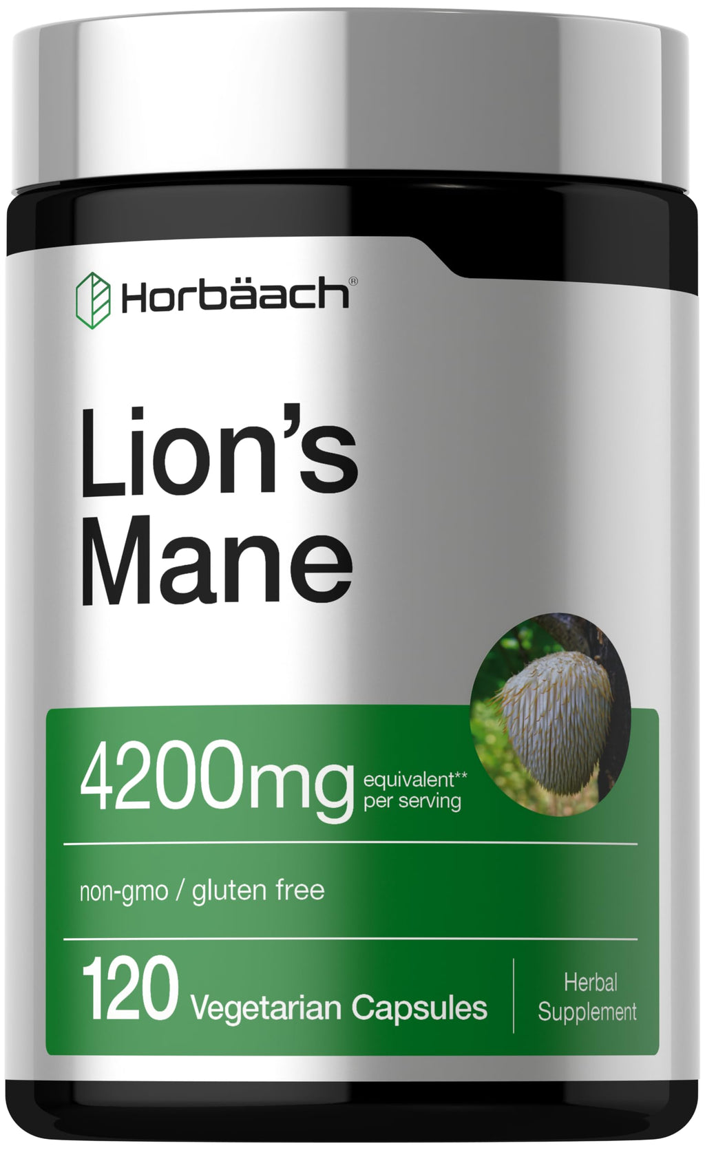Horbäach Lion's Mane Mushroom Extract - 120 Capsules