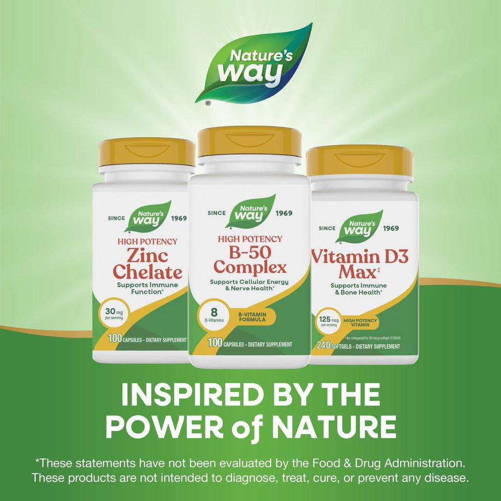 Nature's Way B-50 Complex Vitamin B - 100 Capsules - image 7