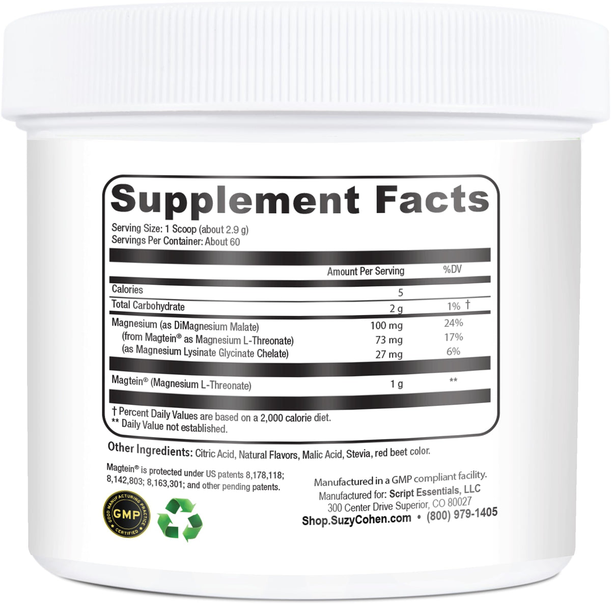 Script Essentials MagFocus Magnesium L-Threonate Glycinate Powder - 5.29 oz - image 3