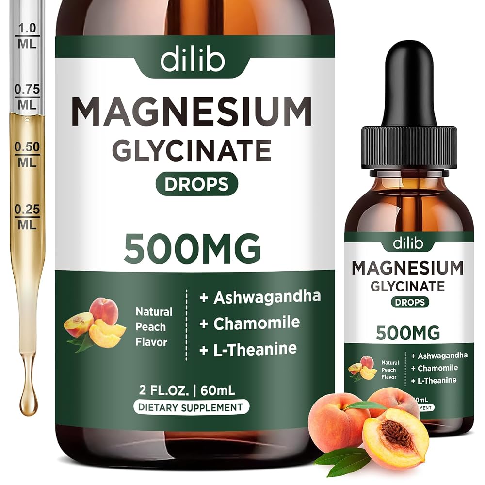 dilib Magnesium Glycinate Supplement, Magnesium Liquid Drops