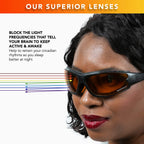 SafetyBlue Deluxe Blackout Sleep Glasses Amber Lens - 1 Pair - image 5