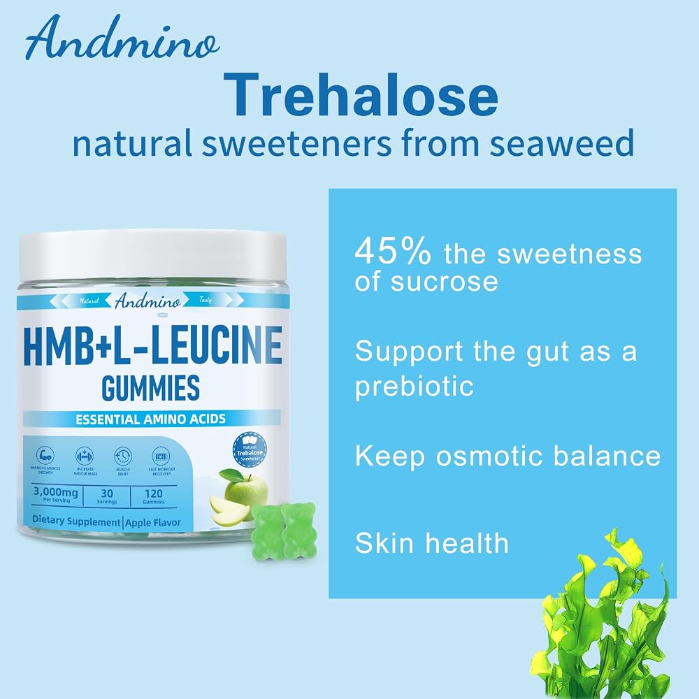 andmino HMB and L-Leucine Gummies for Muscle Growth - 120 Gummies - image 4