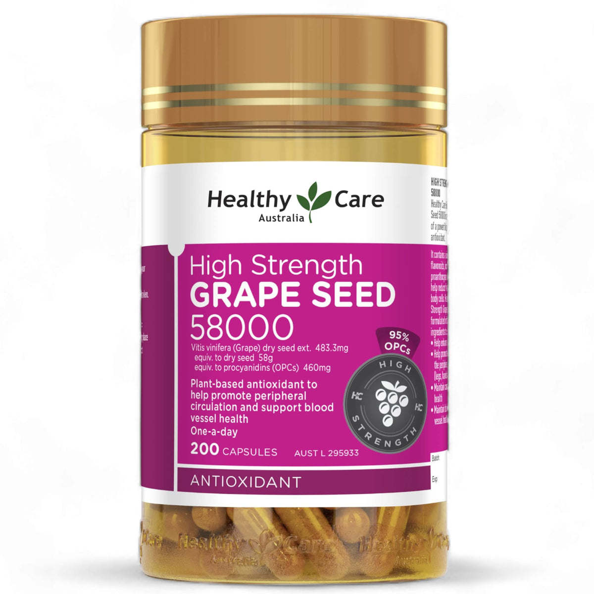 Xllent Healthy Care Grape Seed Extract 58000 - 200 Capsules