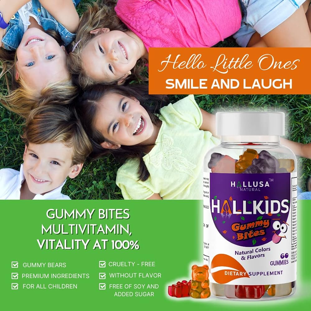 Hallusa Natural HallKids Multivitamin Gummies for Kids - 60 Gummies - image 8