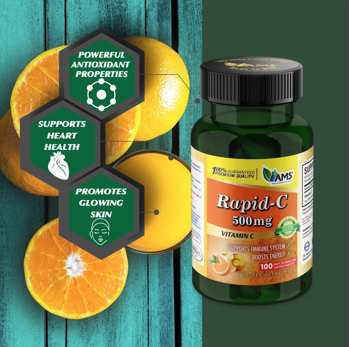 America Medic & Science Rapid-C 500mg Supplement - Vitamin C