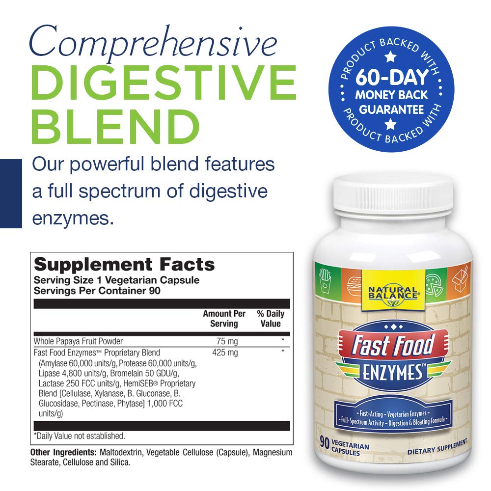 Natural Balance Fast Food Enzymes - 90 Vegetarian Capsules - image 2