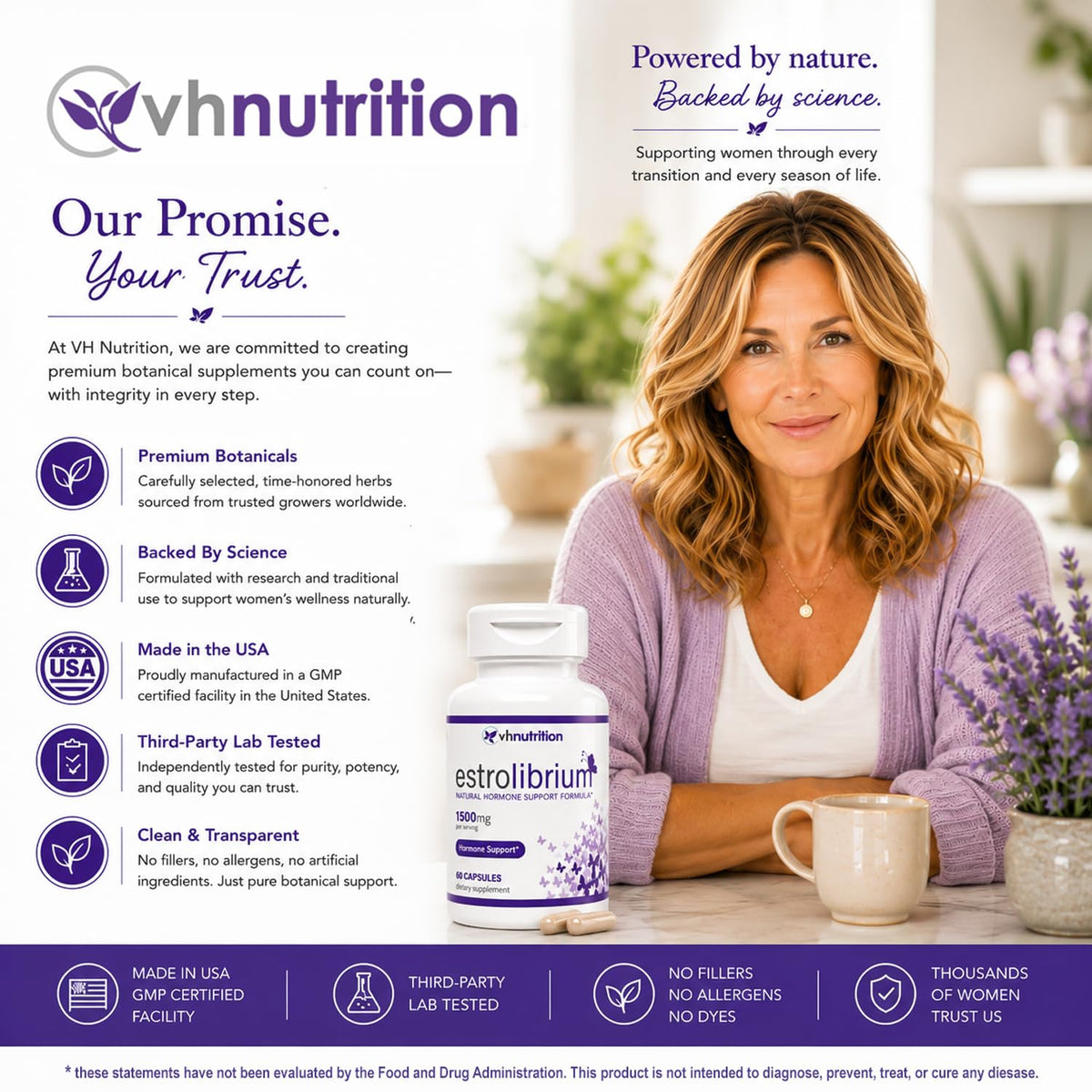 VH Nutrition ESTROLIBRIUM Hormone Balance for Women - 60 Capsules - image 7