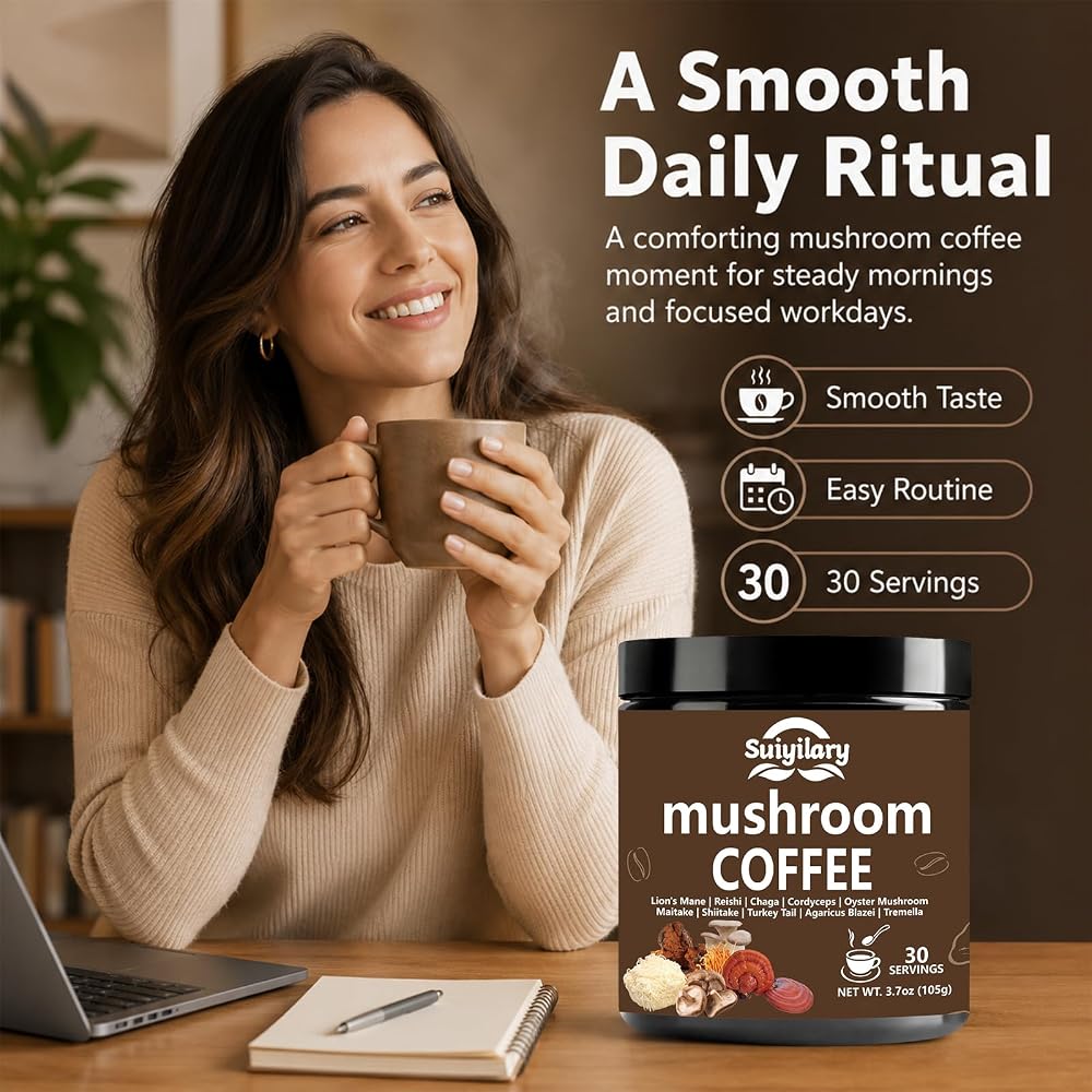 Suiyilary 10 Mushroom Coffee with Arabica w