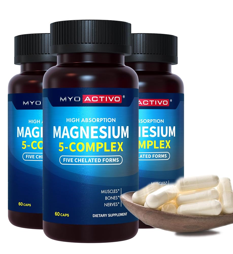 MyoActivo Magnesium Supplements - Chelated Magnesium 5 - Magnesium