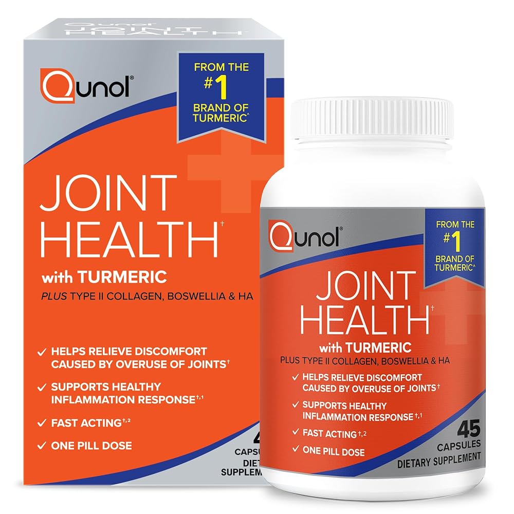Qunol 5-in-1 Joint Health Support Capsules with Turmeric - 45 Capsules
