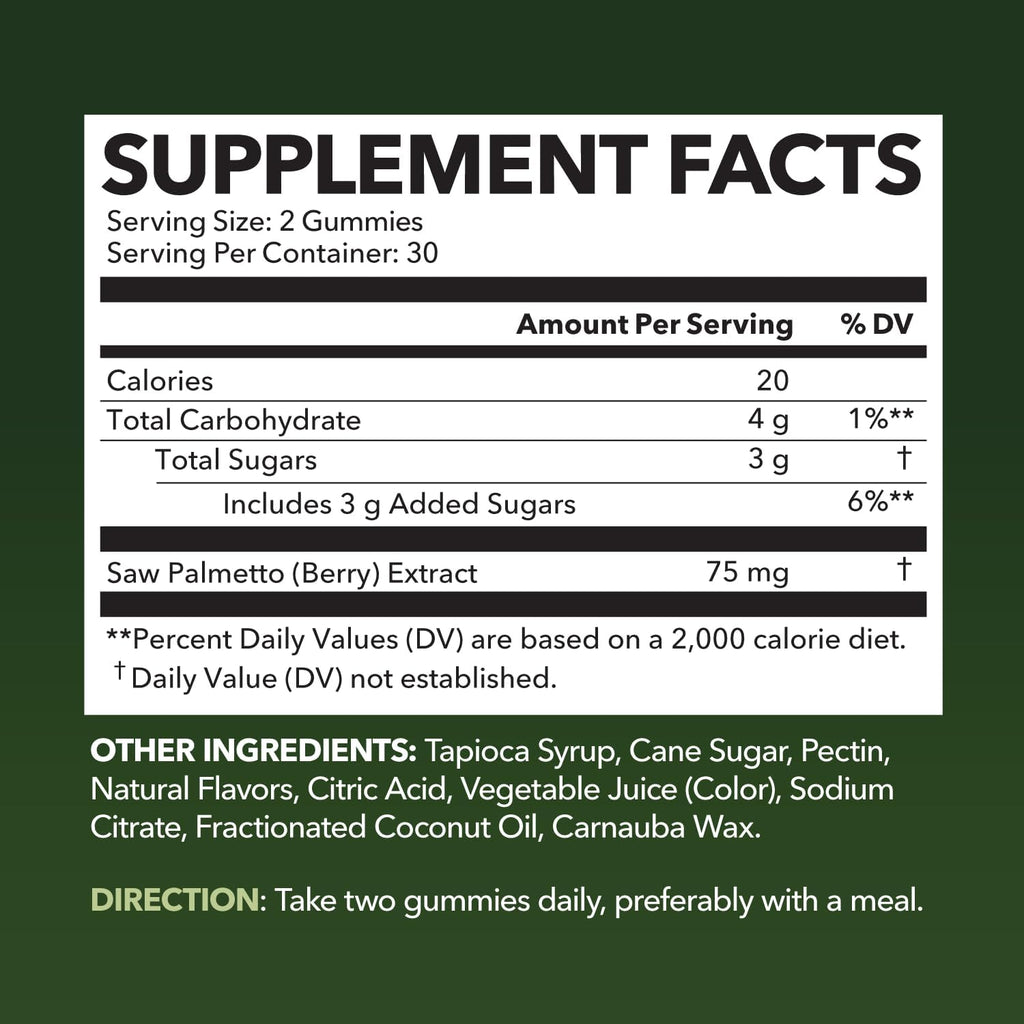 HAVASU NUTRITION Saw Palmetto for Men Gummies - DHT Blocker