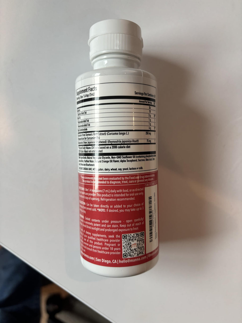 Manna Vitamins Evolved Curcumin with Resveratrol Liquid - 7.1 Fl Oz - image 9