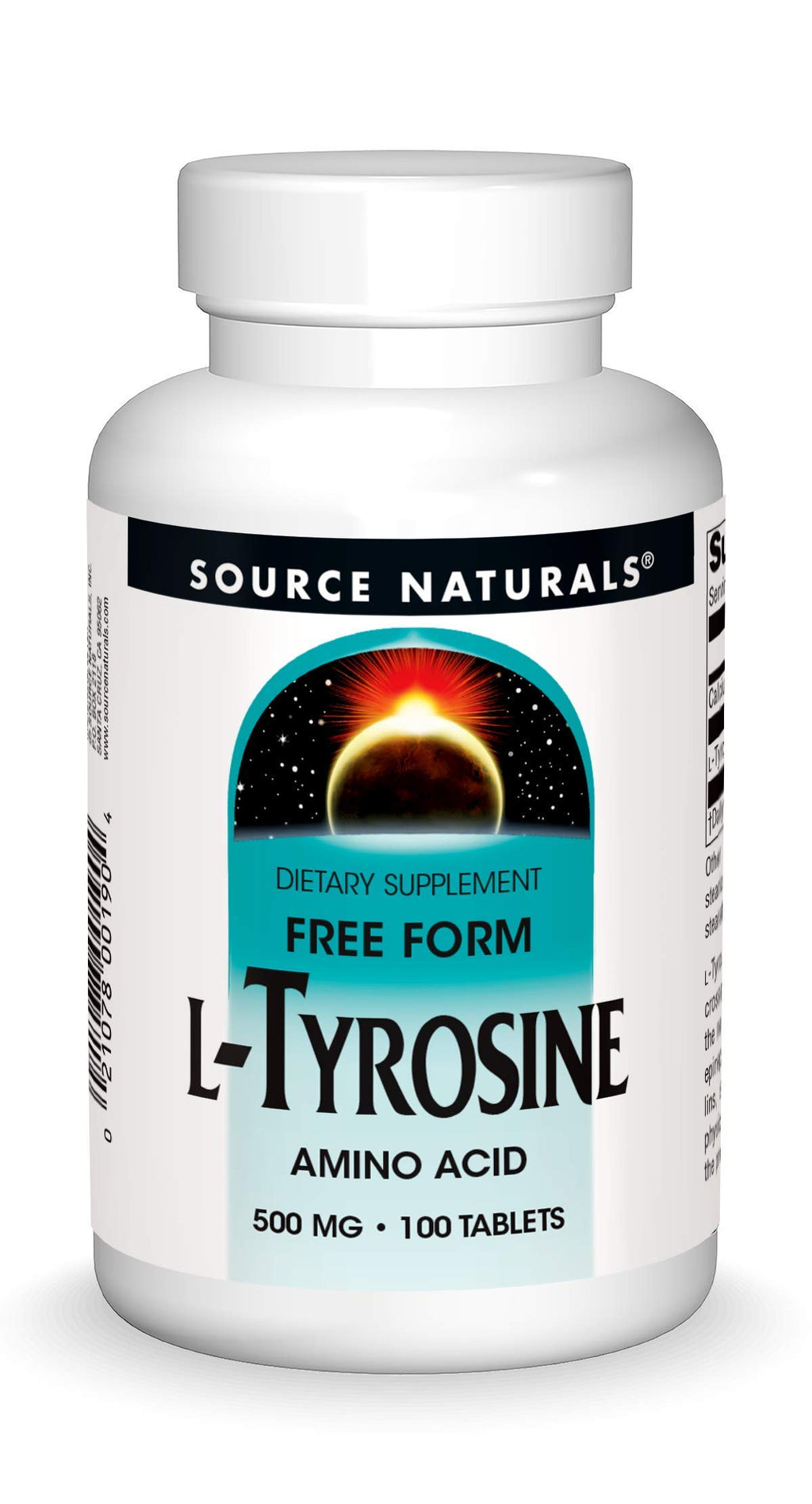 Source Naturals L-Tyrosine Free Form Amino Acid - 100 Tablets