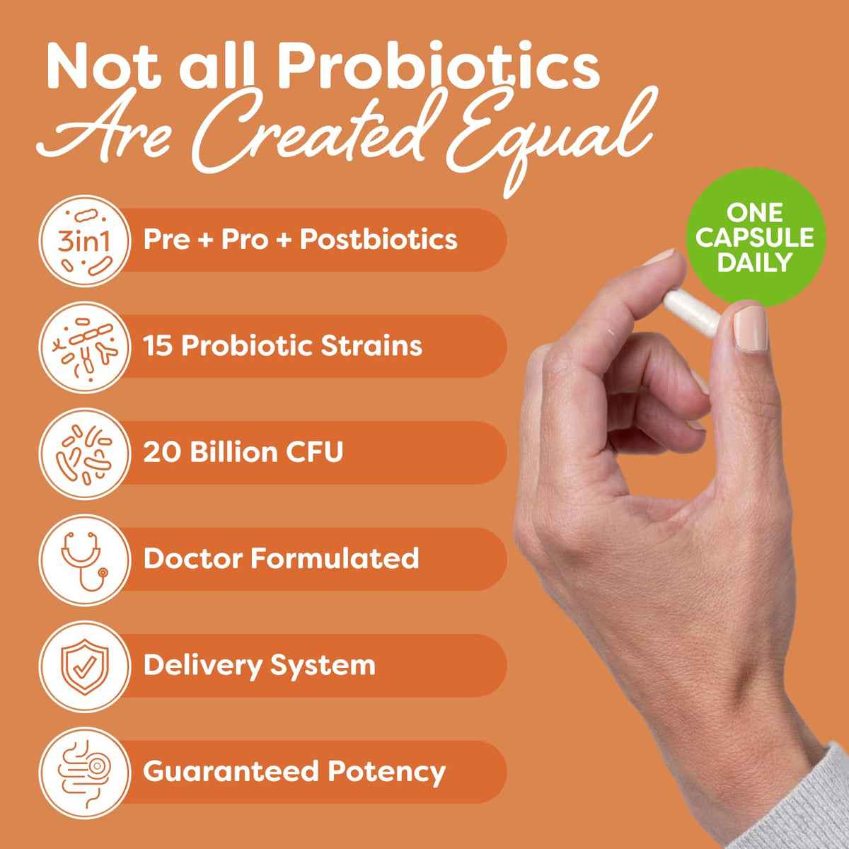 Probulin Total Care Probiotic Supplement 20 Billion CFU - 30 Capsules - image 2