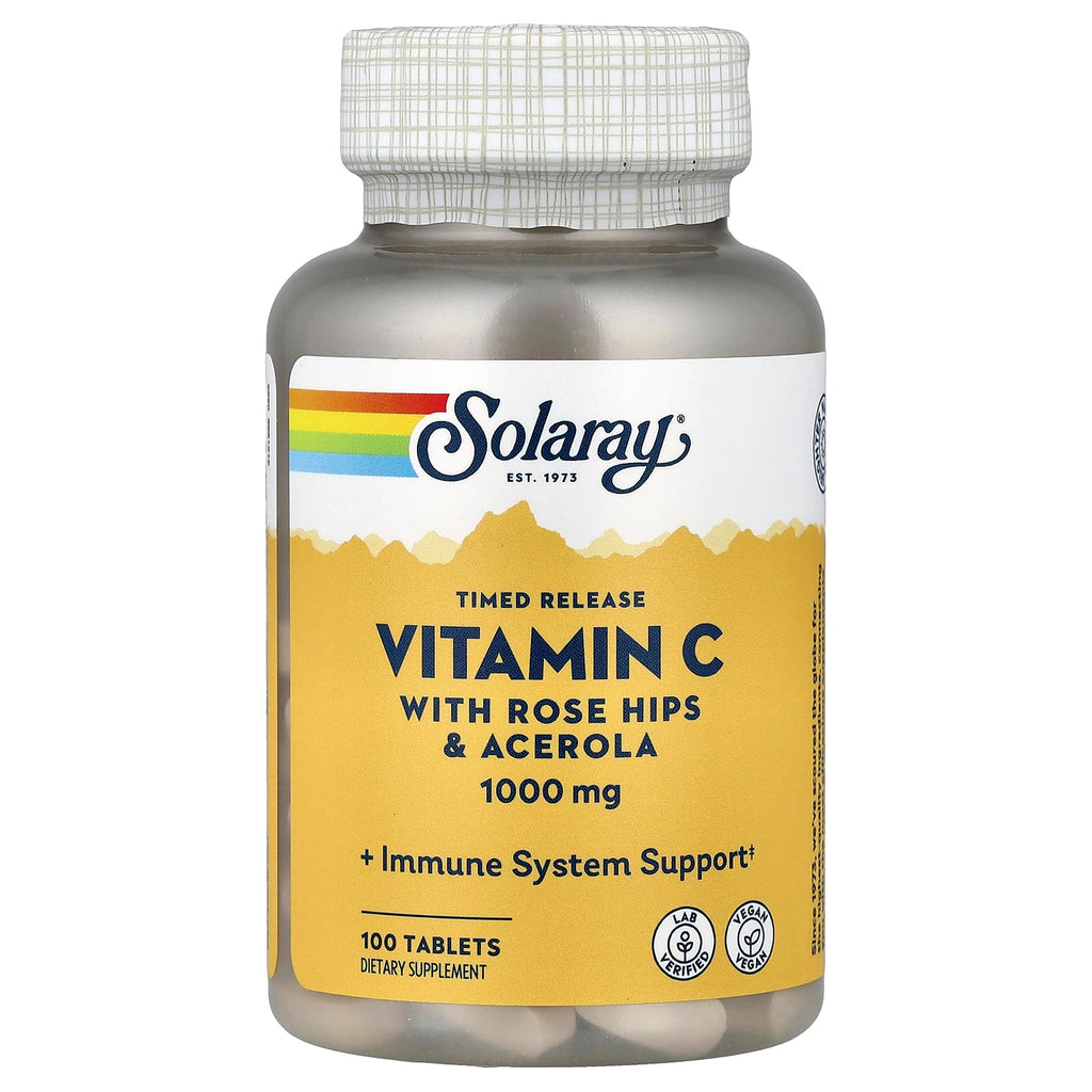 SOLARAY Vitamin C 1000mg Timed Release Tablets - 100 Tablets