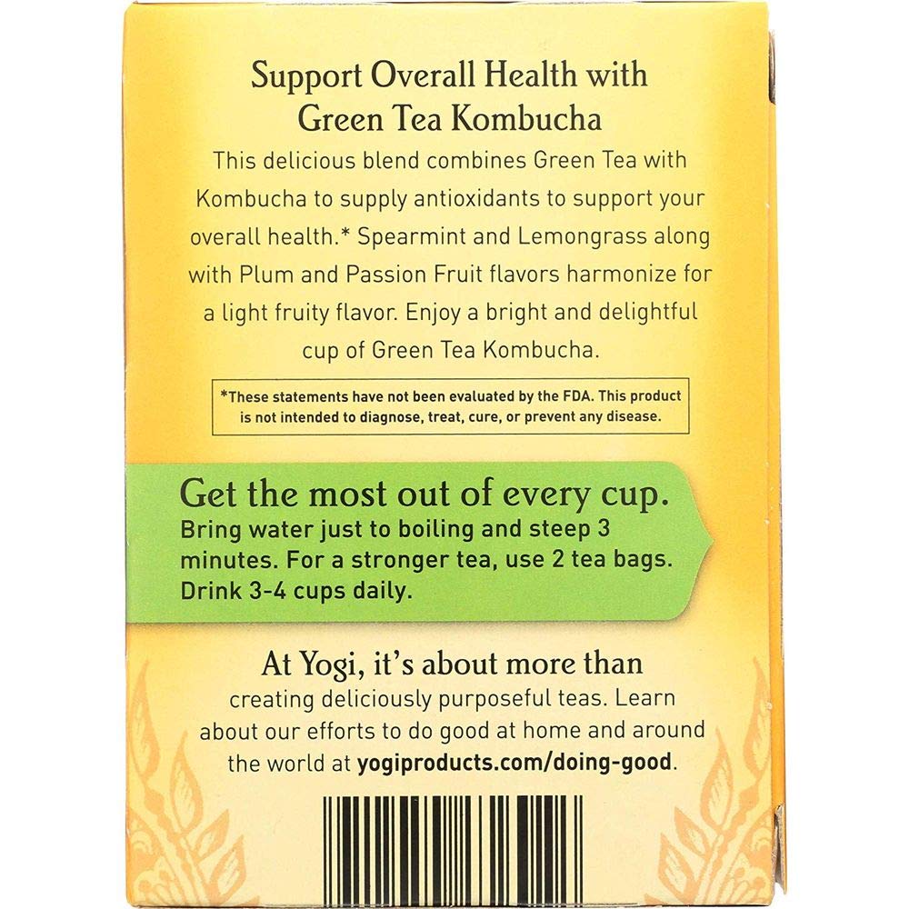 Yogi Tea Kombucha Green Herbal Tea - 16 Teabags - image 2