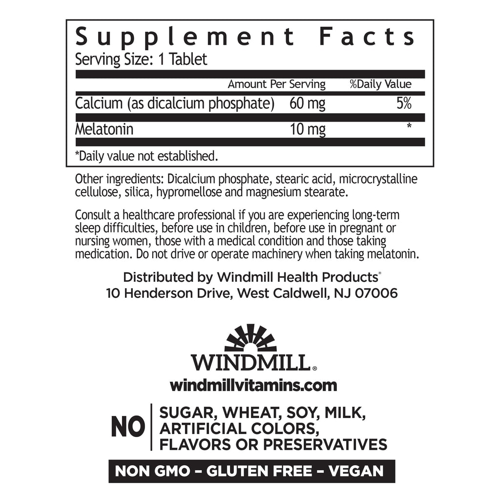 Windmill Melatonin 10 mg Timed Release Tablets - 60 Count - image 2