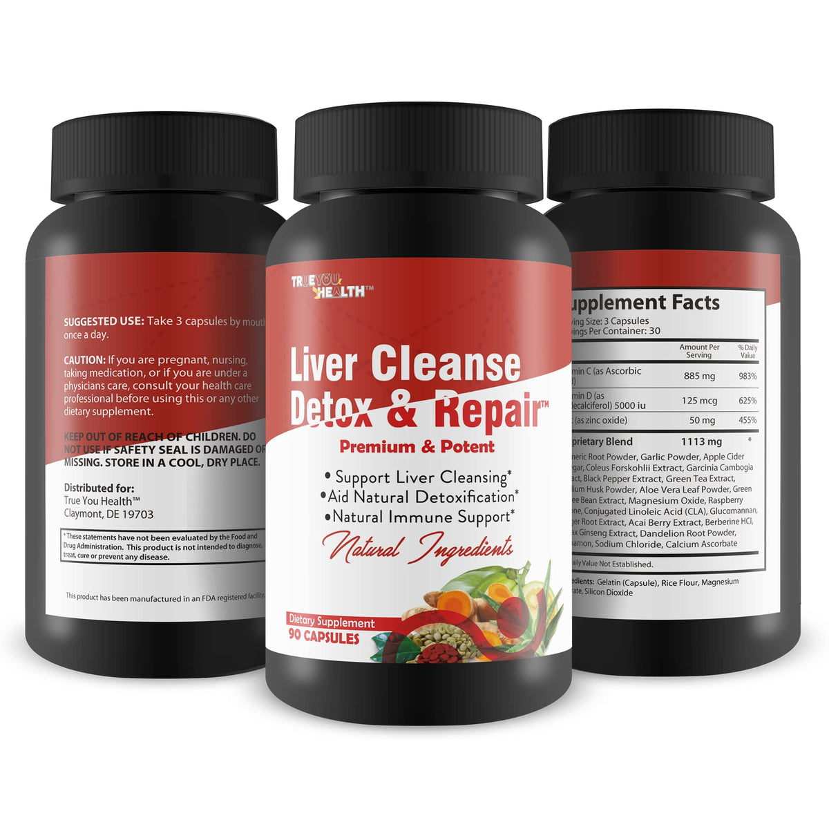 Generic Liver Cleanse Detox & Repair Herbal Supplement - Capsules - image 4